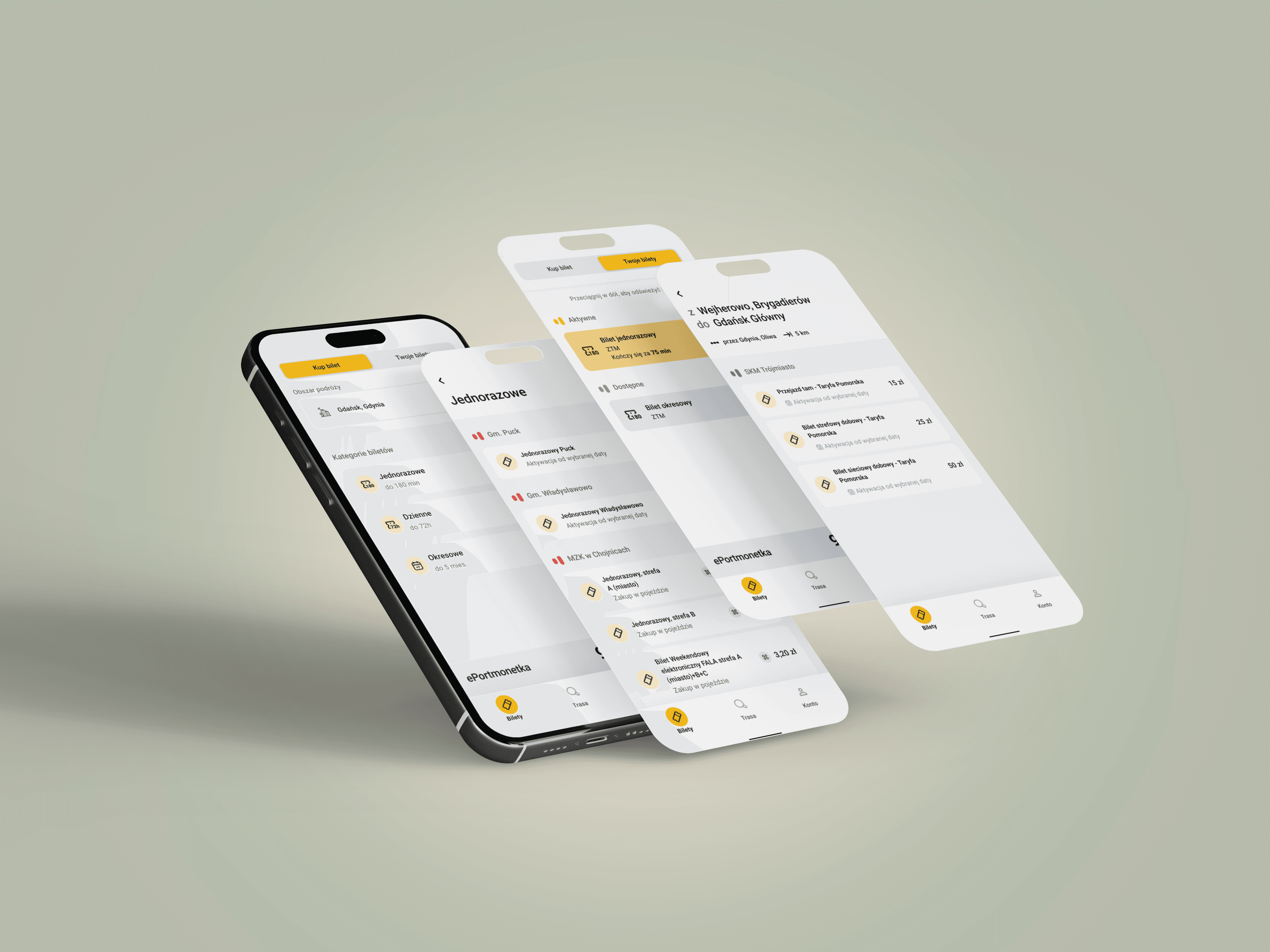 System Fala – ekrany aplikacji mobilnej