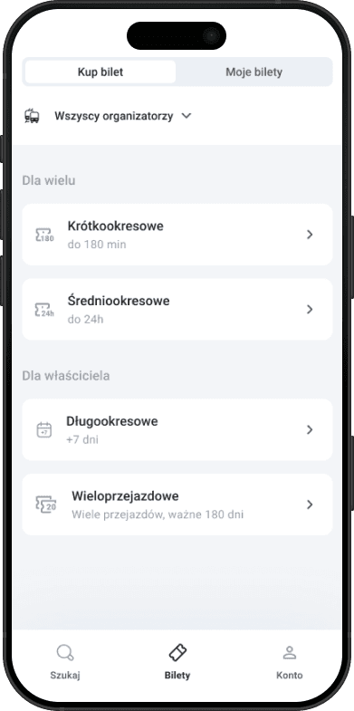 Kategorie biletów przed redesignem