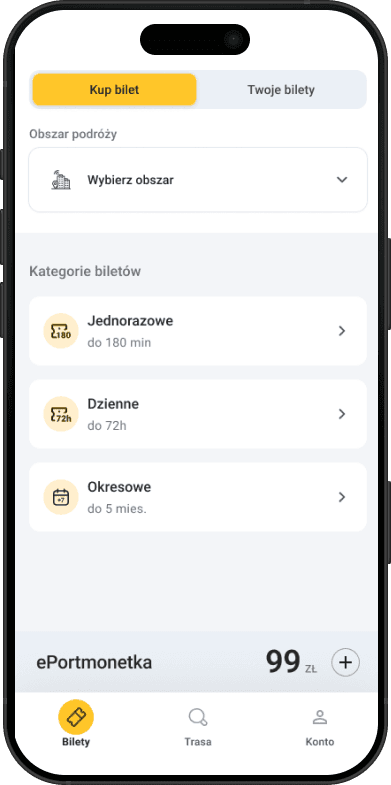 Kategorie biletów po redesignie