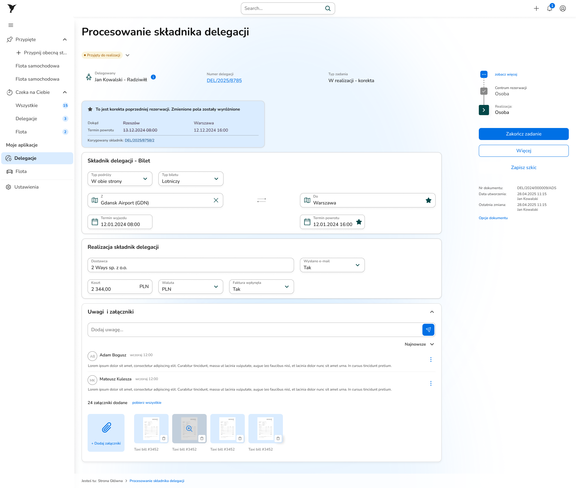 Automatyczne obliczenia i personalizacja widoku danych